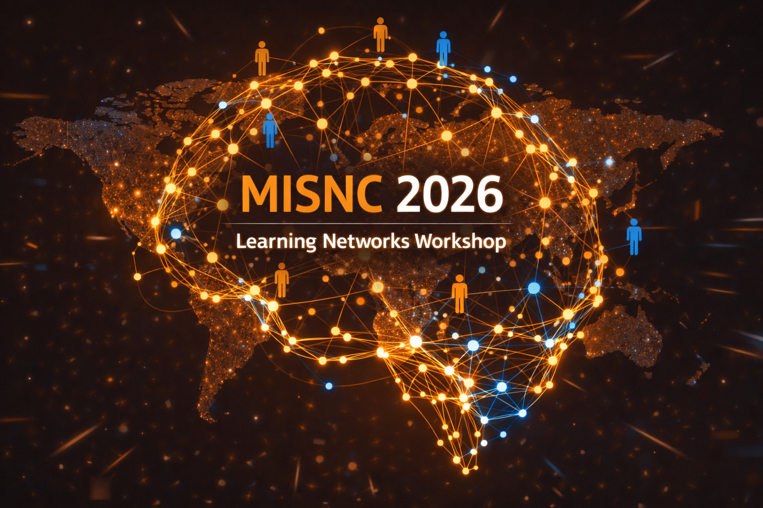 Abstract illustration of human-centered learning networks in socio-technical systems
